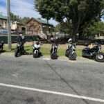 GCMR Ride Day 16 April 2023 - lunch stop at the Dugandan Hotel in Boonah - our HD Fat Bob and Kawasaki Z650 are on the right hand end!