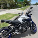 Our Yamaha MT-09 at Beaudesert - thanks to Steve!